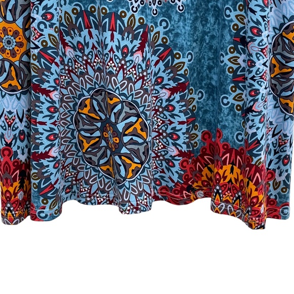 BISHUIGE Summer Casual Round Neck T-Shirt Dress Beach Cover-Up Tank Dress SZ XL - Picture 7 of 16